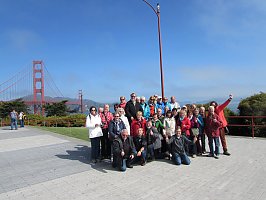 Mit Gute Reise Hauck nach Kalifornien. Hier an der Golden Gate Bridge San Francisco 