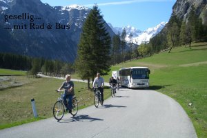 Hier radeln wir im großen Ahornboden - ein Auszug bei der Tour 